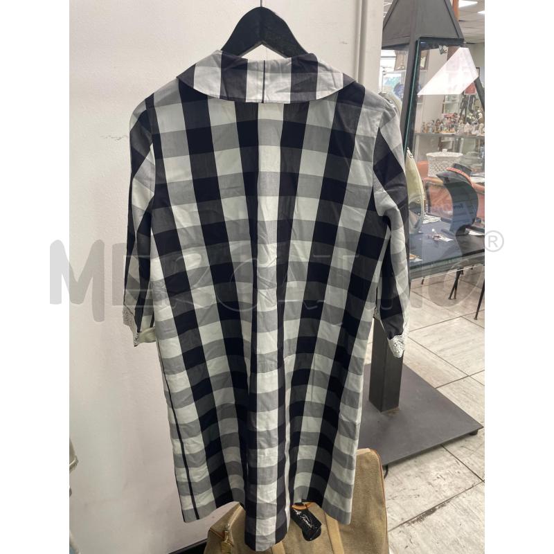 VESTITO DONNA SMARCHIATO BIANCO QUADRETTATO NERO | Mercatino dell'Usato Montesilvano 3