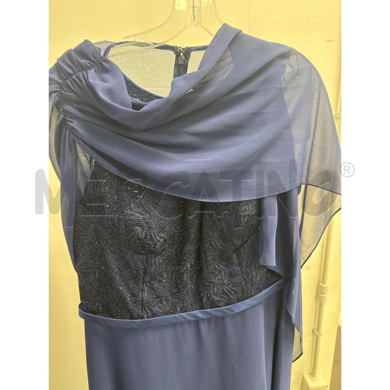 VESTITO DONNA SMARCHIATO BLU LUNGO ELEGANTE + STOLA | Mercatino dell'Usato Montesilvano 3