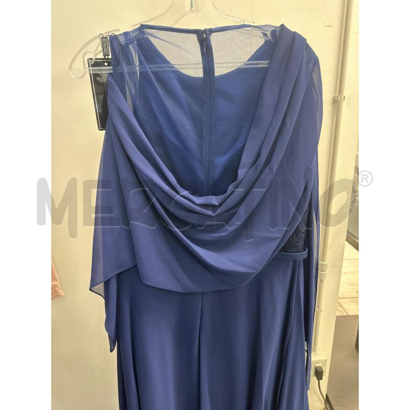 VESTITO DONNA SMARCHIATO BLU LUNGO ELEGANTE + STOLA | Mercatino dell'Usato Montesilvano 4