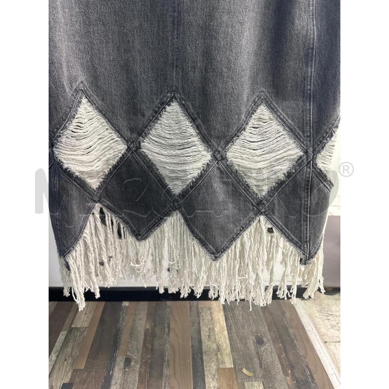 VESTITO DONNA SMARCHIATO JEANS STRAPPATO GRIGIO | Mercatino dell'Usato Montesilvano 2