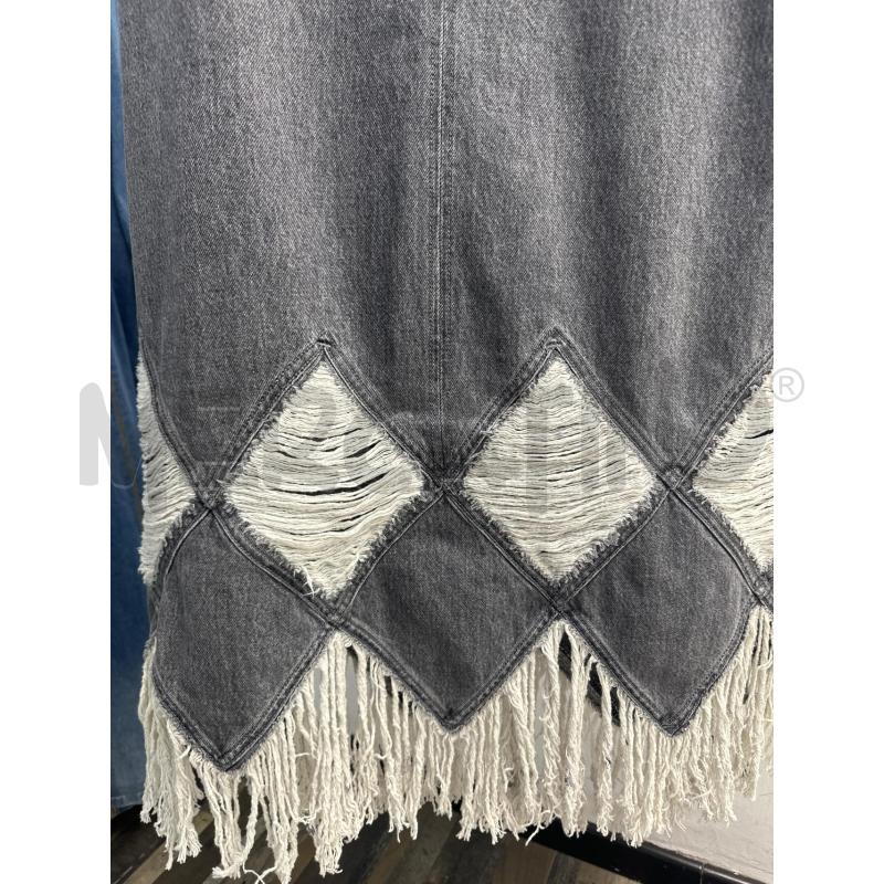 VESTITO DONNA SMARCHIATO JEANS STRAPPATO GRIGIO | Mercatino dell'Usato Montesilvano 4
