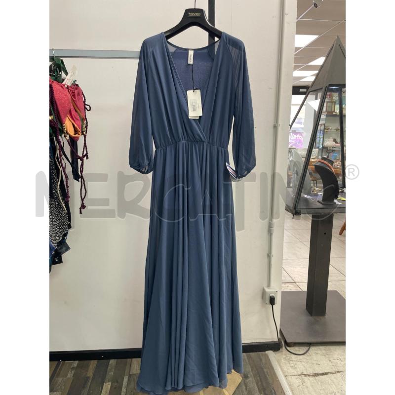 VESTITO DONNA SOUVENIR AZZURRO LUNGO SCOLLO V | Mercatino dell'Usato Montesilvano 1