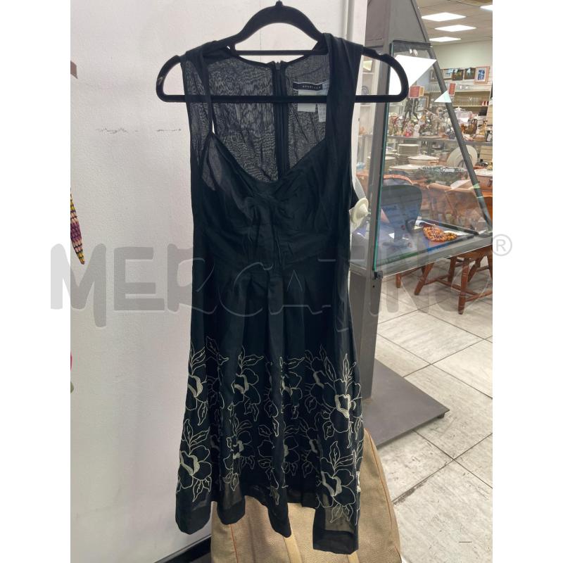 VESTITO DONNA SPORTMAX CODE NERO FIORI BIANCHI | Mercatino dell'Usato Montesilvano 1