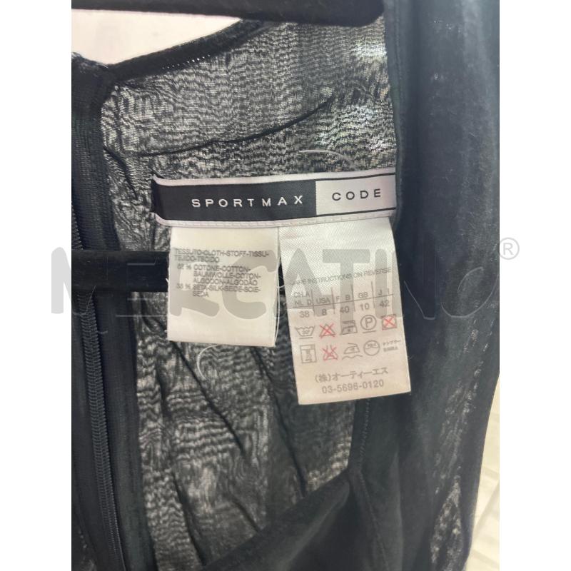 VESTITO DONNA SPORTMAX CODE NERO FIORI BIANCHI | Mercatino dell'Usato Montesilvano 2