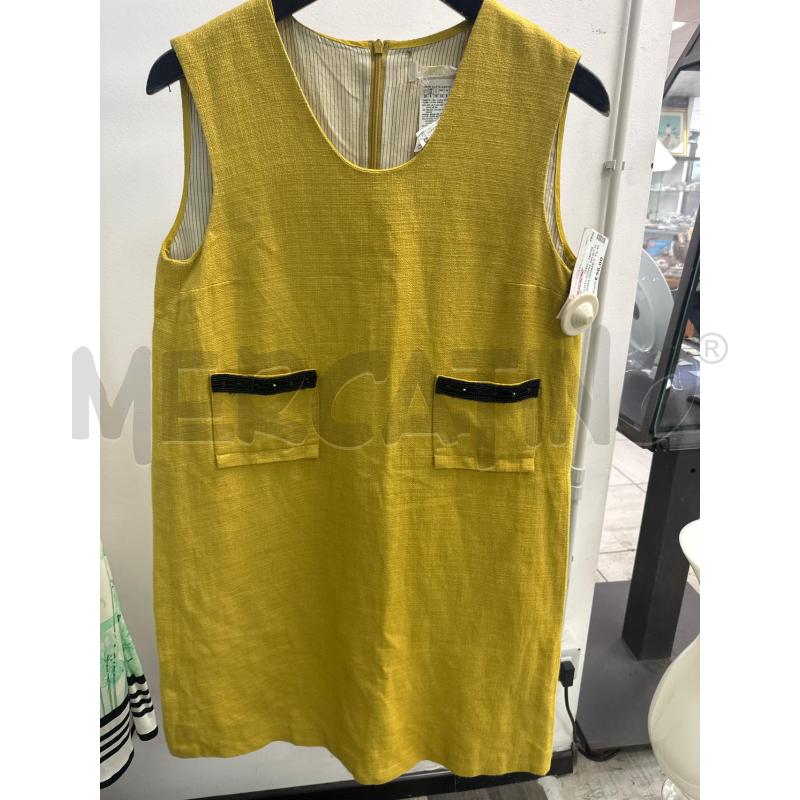VESTITO DONNA SPORT MAX MARA SENAPE TASCHINE PERLINE NERE | Mercatino dell'Usato Montesilvano 1