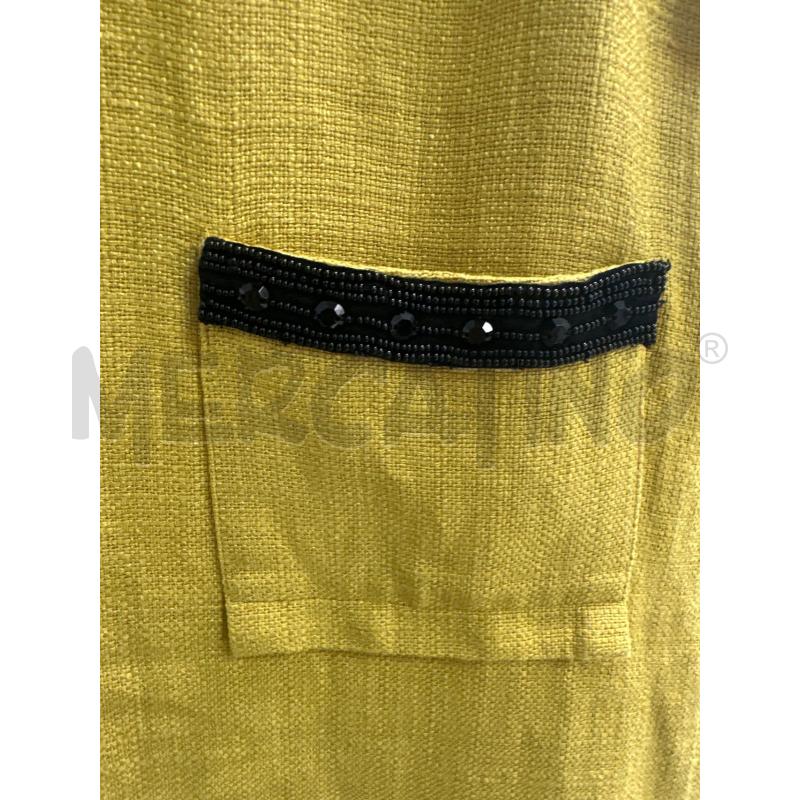VESTITO DONNA SPORT MAX MARA SENAPE TASCHINE PERLINE NERE | Mercatino dell'Usato Montesilvano 3