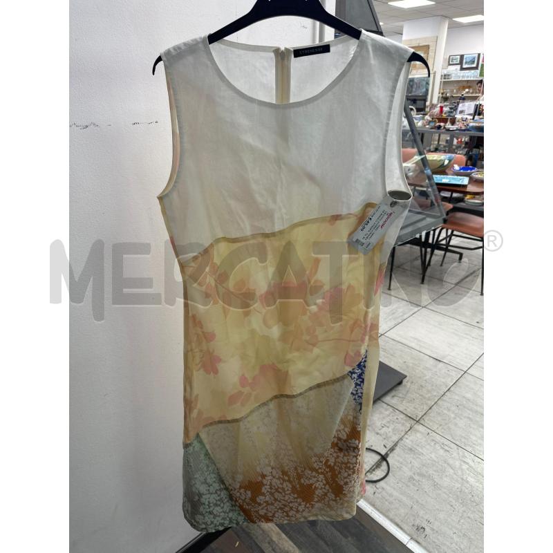 VESTITO DONNA STRANESSE BIANCO STAMPA FIORATA LEGGERO | Mercatino dell'Usato Montesilvano 1