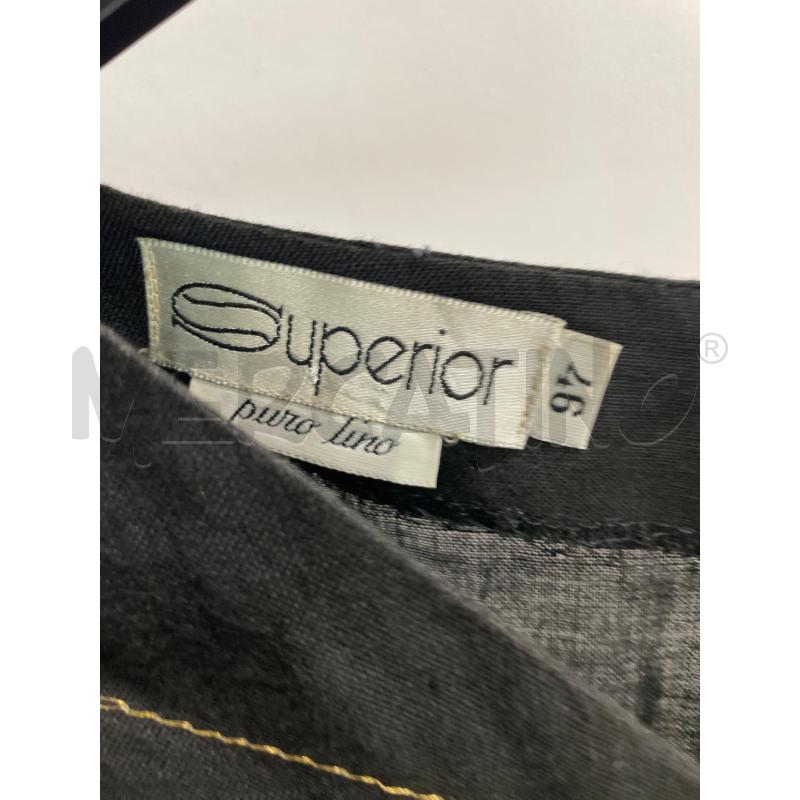 VESTITO DONNA SUPERIOR LINO RICAMI GIALLI NERO | Mercatino dell'Usato Montesilvano 2