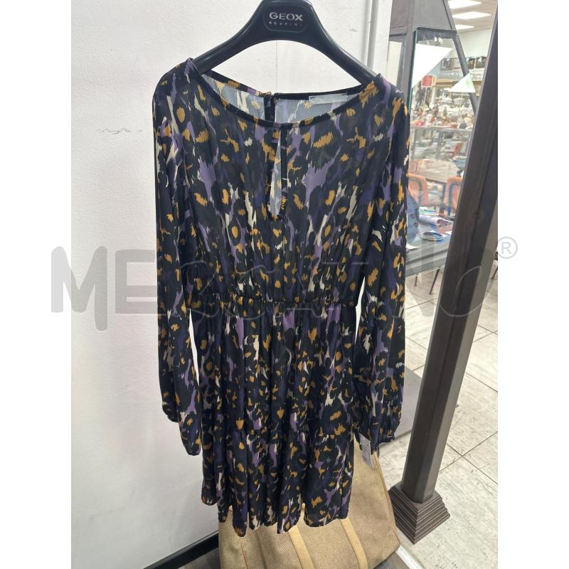 VESTITO DONNA SUSY MIX ANIMALIER VIOLA NERO GIALLO | Mercatino dell'Usato Montesilvano 1