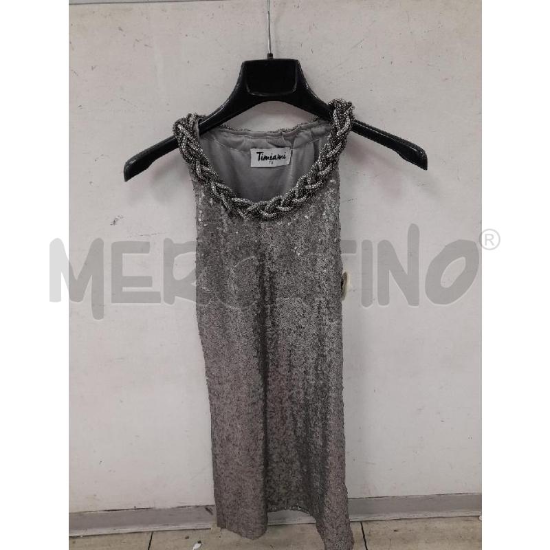 VESTITO DONNA TIMIAMI PAILLETTES ARGENTATO TOCIGLIONE COLLO | Mercatino dell'Usato Montesilvano 1