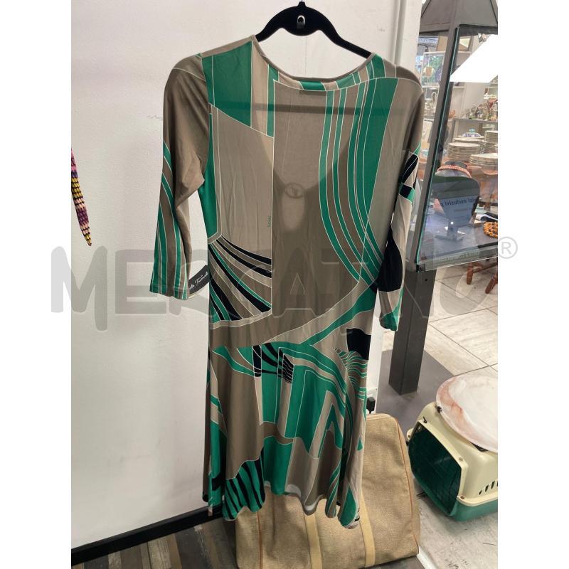VESTITO DONNA TRUSSARDI JEANS VERDE GRIGIO MARRO FANTASIA | Mercatino dell'Usato Montesilvano 3
