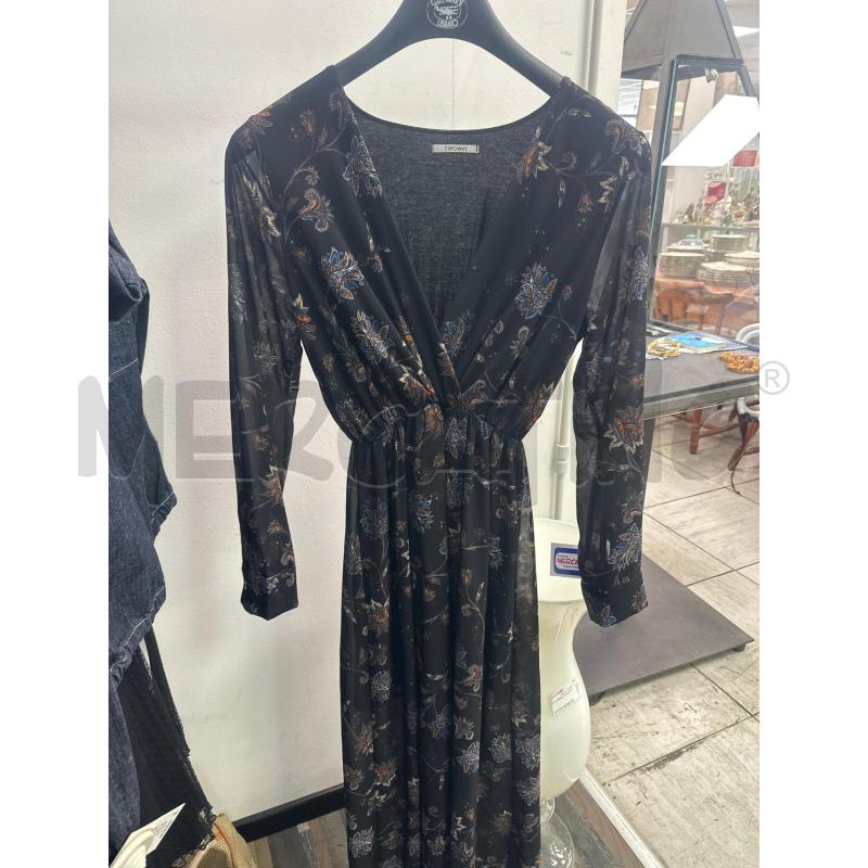 VESTITO DONNA TWO WAY NERO FIORI ARANCIONI | Mercatino dell'Usato Montesilvano 1
