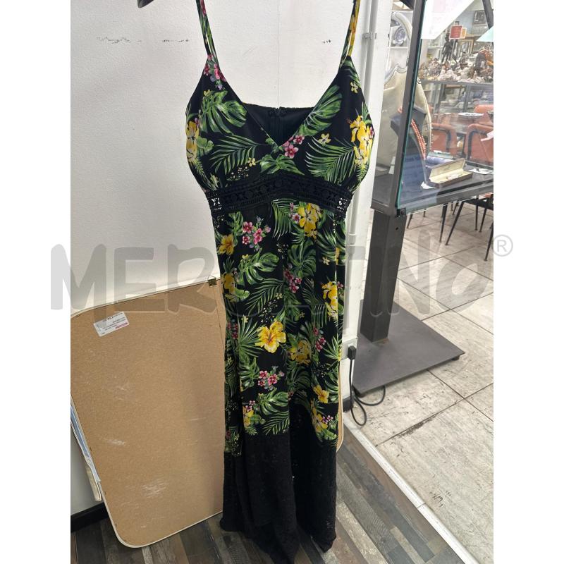 VESTITO DONNA VERDE FIORATO BRETELLE | Mercatino dell'Usato Montesilvano 1