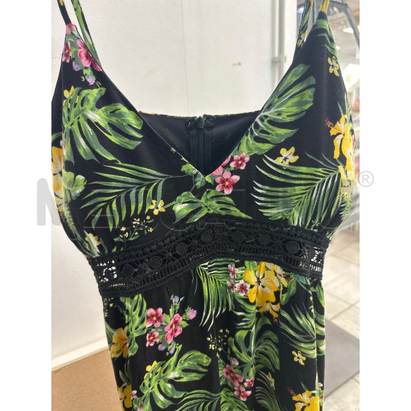 VESTITO DONNA VERDE FIORATO BRETELLE | Mercatino dell'Usato Montesilvano 2