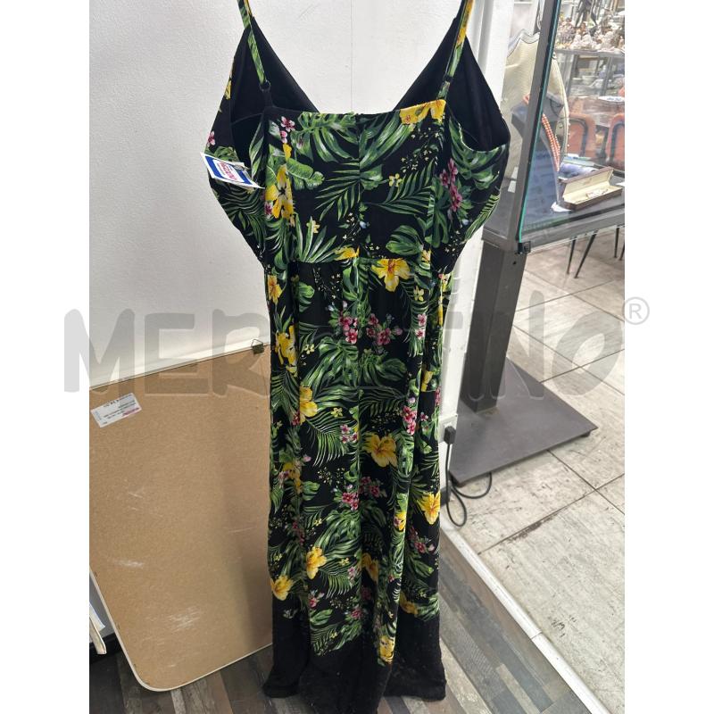 VESTITO DONNA VERDE FIORATO BRETELLE | Mercatino dell'Usato Montesilvano 3