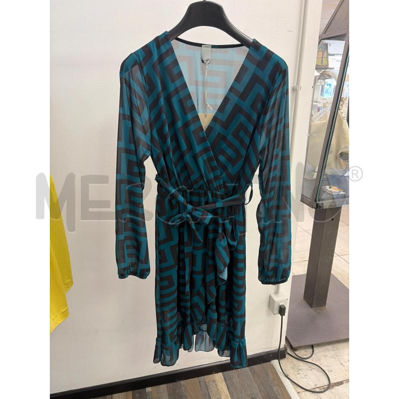 VESTITO DONNA VERDE NERO ITALIAN  | Mercatino dell'Usato Montesilvano 1