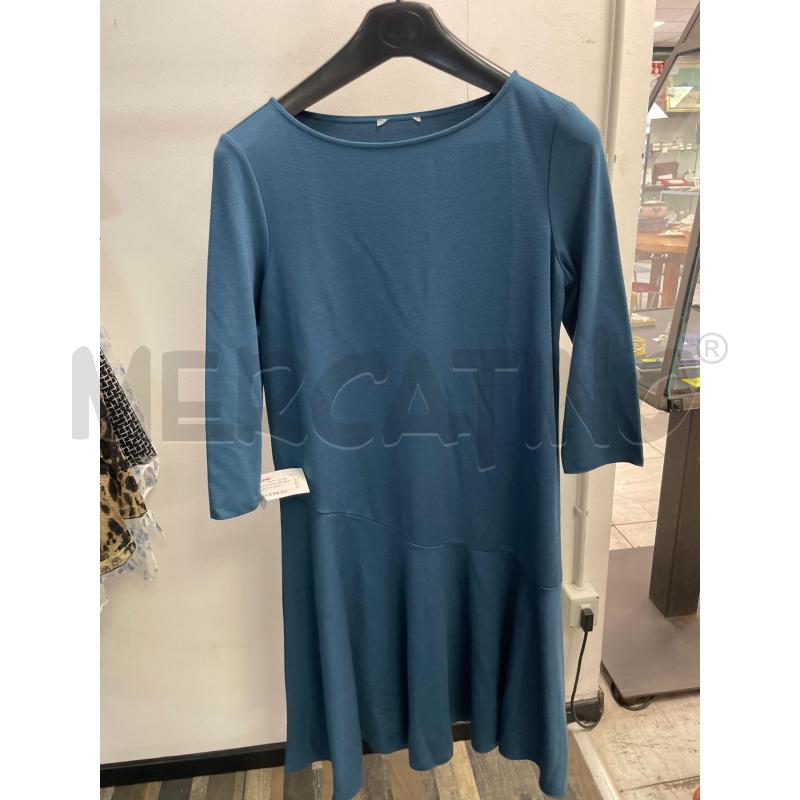 VESTITO DONNA VERDE PETROLIO TG L SMARCHIATO | Mercatino dell'Usato Montesilvano 1