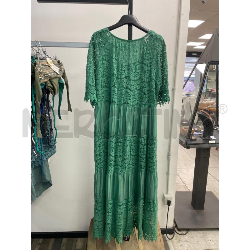 VESTITO DONNA VERDE PIZZO PAILLETTES MADE IN ITALY | Mercatino dell'Usato Montesilvano 2
