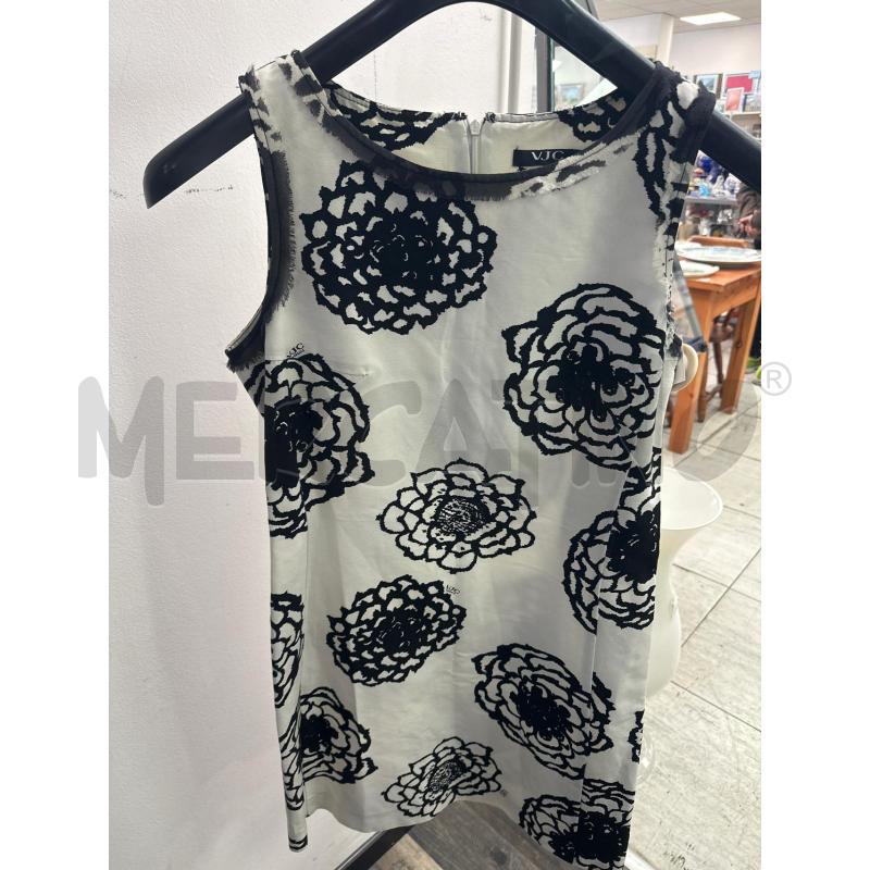 VESTITO DONNA VERSACE JEANS COUTURE BIANCO FIORI NERI | Mercatino dell'Usato Montesilvano 1