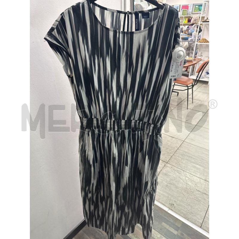 VESTITO DONNA WOOLRICH LUNGO FANTASIA BIANCA GRIGIA NERA RIGHINE | Mercatino dell'Usato Montesilvano 1