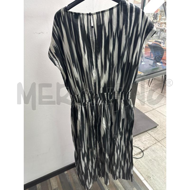 VESTITO DONNA WOOLRICH LUNGO FANTASIA BIANCA GRIGIA NERA RIGHINE | Mercatino dell'Usato Montesilvano 3