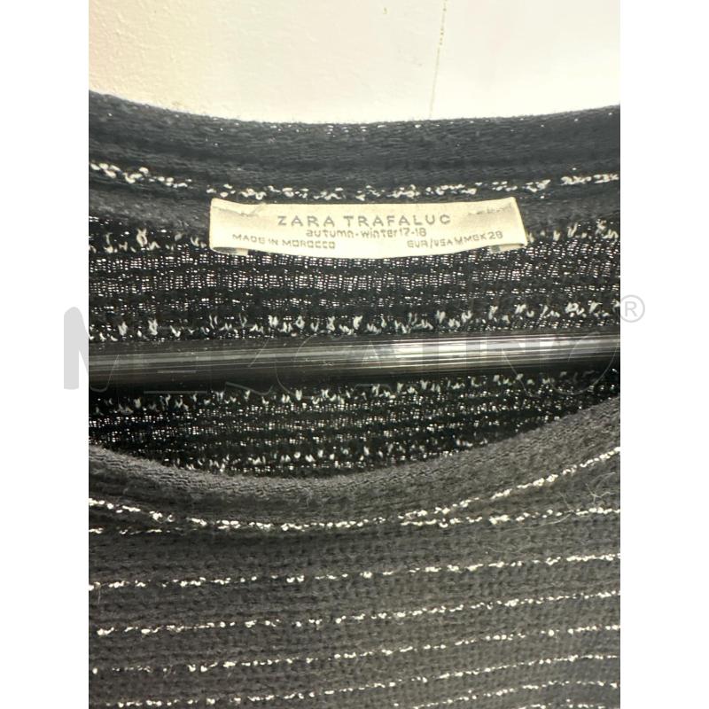 VESTITO DONNA ZARA TRAFALUC NERO LINEE BIANCHE  | Mercatino dell'Usato Montesilvano 2