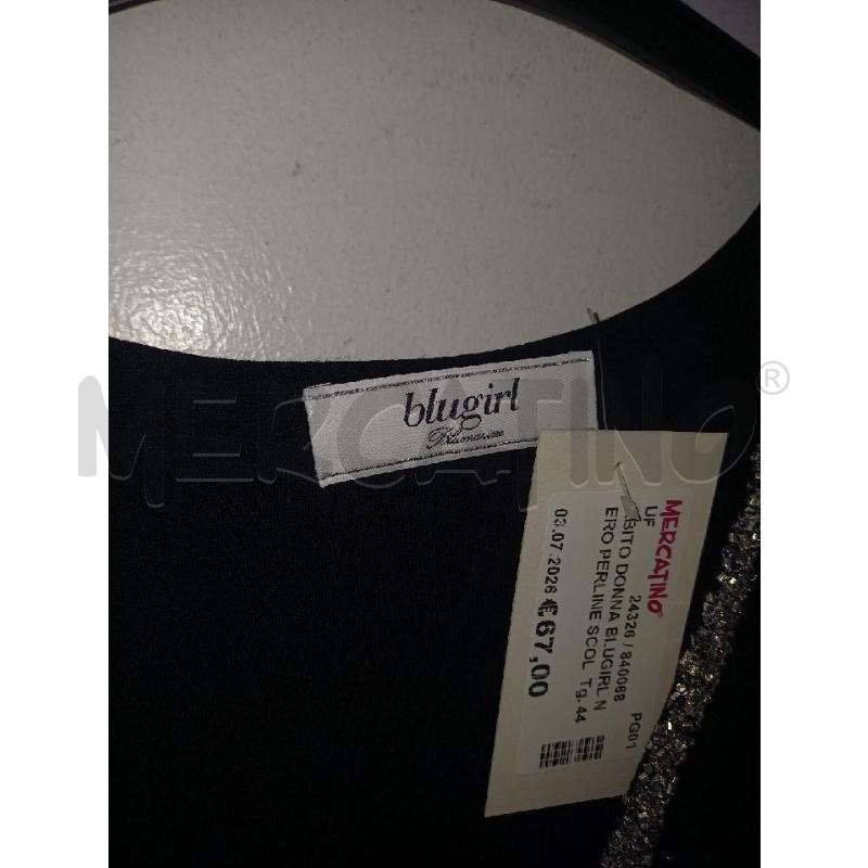 ABITO DONNA BLUGIRL NERO PERLINE SCOLLO  | Mercatino dell'Usato Perugia 3