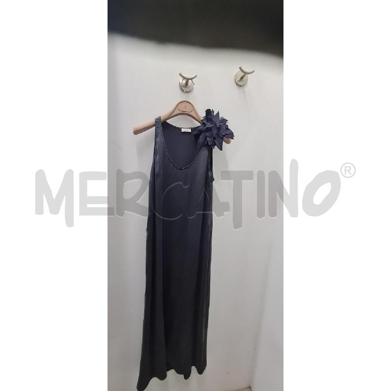 ABITO DONNA CUCINELLI GRIGIO IN SETA CON FIORE | Mercatino dell'Usato Perugia 2