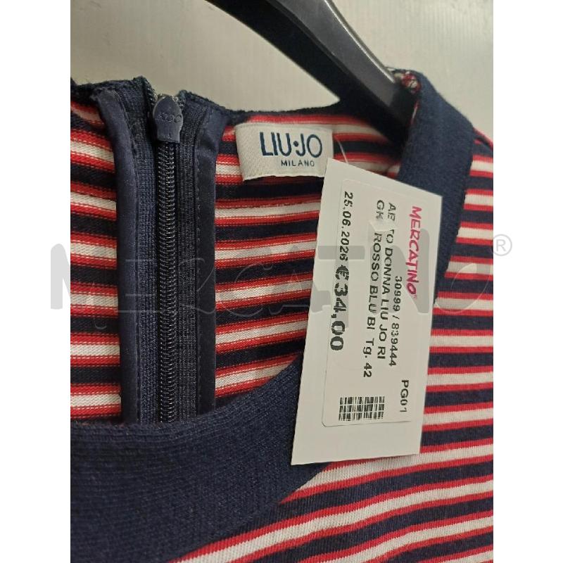 ABITO DONNA LIU JO RIGHE ROSSO BLU BIANCA | Mercatino dell'Usato Perugia 3