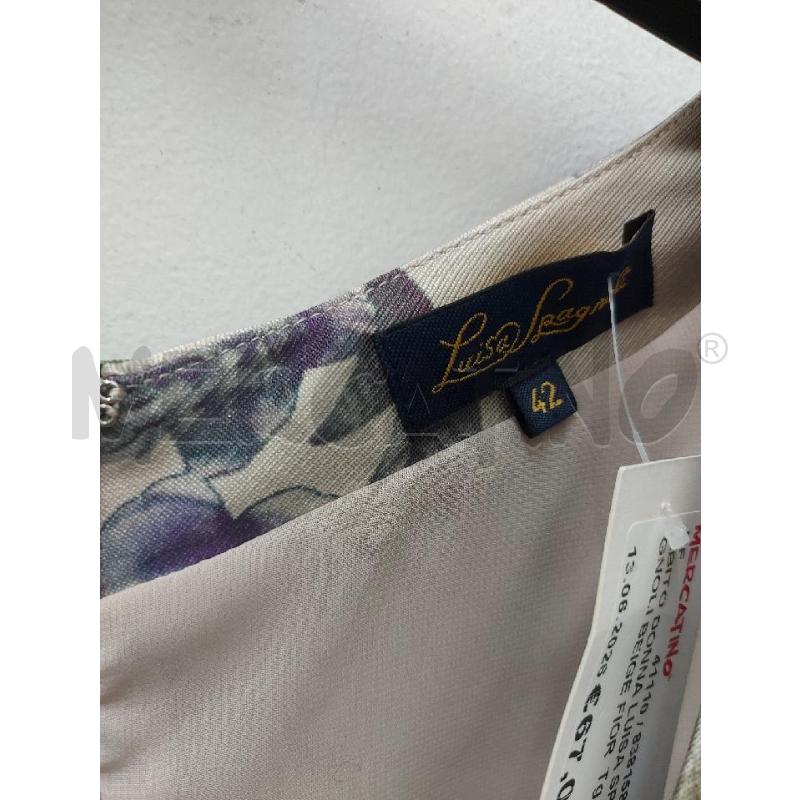 ABITO DONNA LUISA SPAGNOLI BEIGE FIORI | Mercatino dell'Usato Perugia 2