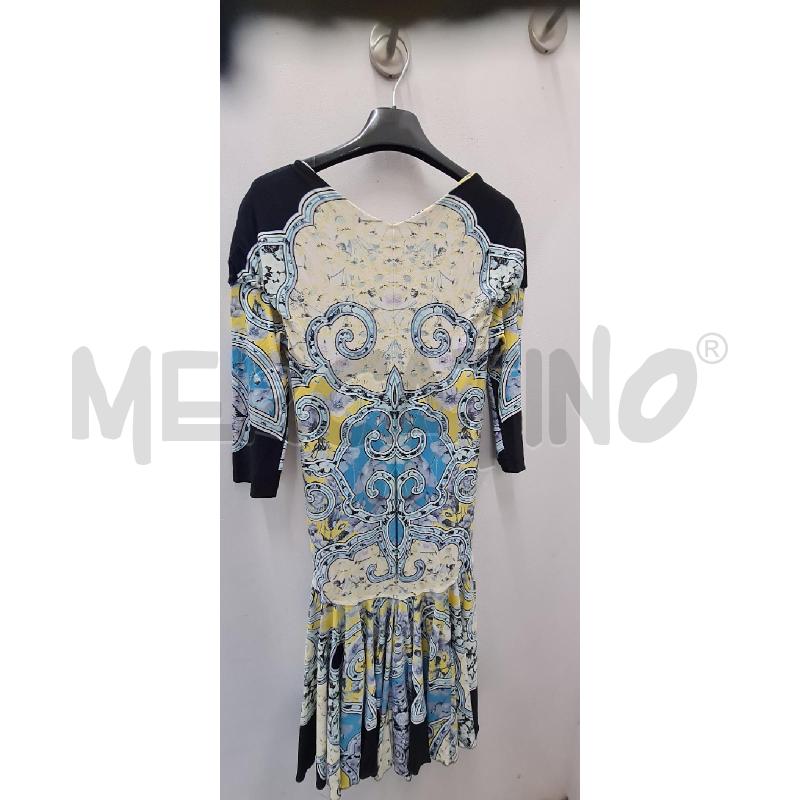 ABITO DONNA ROBERTO CAVALLI FANTASIA CELESTE GIALLO | Mercatino dell'Usato Perugia 4