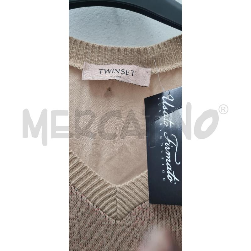 ABITO DONNA TWIN SET  BEIGE PIZZO RETRO | Mercatino dell'Usato Perugia 5