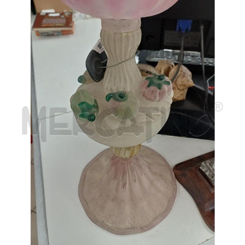 ALZATINA VETRO SCAVO DI MURANO ROSA ANNI 90 | Mercatino dell'Usato Perugia 3