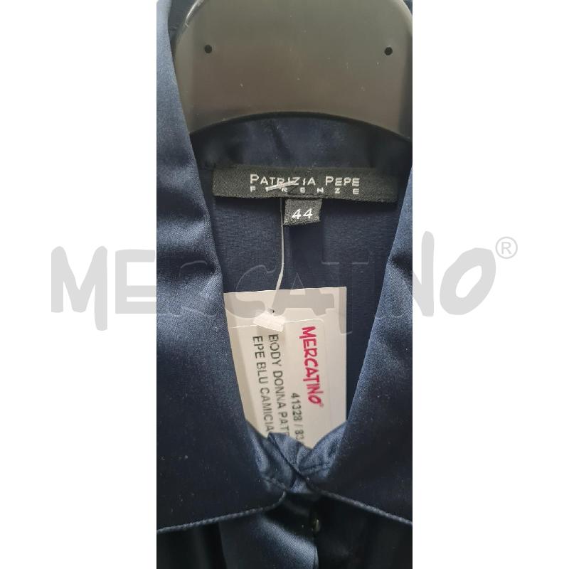 BODY DONNA PATRIZIA PEPE BLU CAMICIA | Mercatino dell'Usato Perugia 2