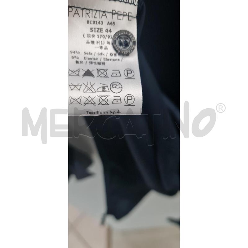 BODY DONNA PATRIZIA PEPE BLU CAMICIA | Mercatino dell'Usato Perugia 4