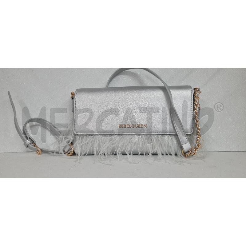 BORSA DONNA REBELQUEEN GRIGIA PIUME | Mercatino dell'Usato Perugia 1