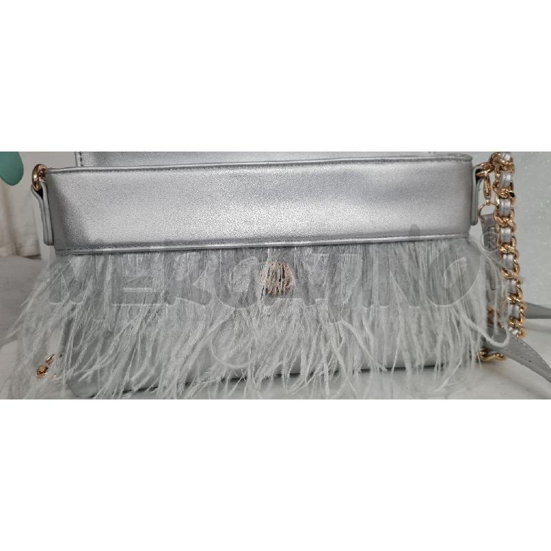 BORSA DONNA REBELQUEEN GRIGIA PIUME | Mercatino dell'Usato Perugia 4