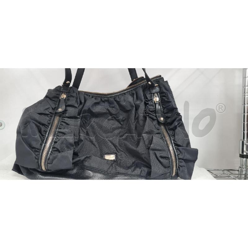 BORSA MOSCHINO NERA TELA PELLE VOLA MAN. ROV. | Mercatino dell'Usato Perugia 1
