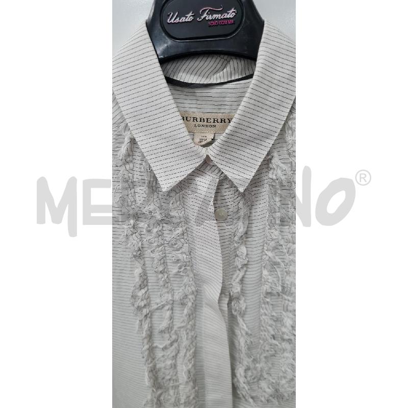 CAMICIA DONNA BURBERRY TRASP. BEIGE RIGHE NERE | Mercatino dell'Usato Perugia 2