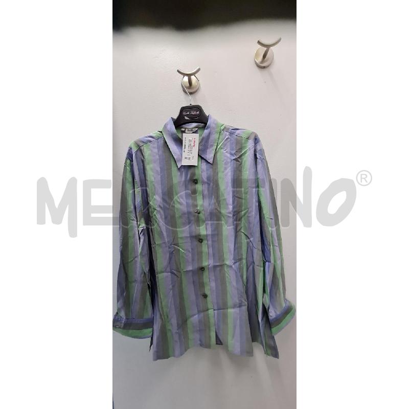 CAMICIA DONNA MARELLA RIGHE VERDE BLU | Mercatino dell'Usato Perugia 1