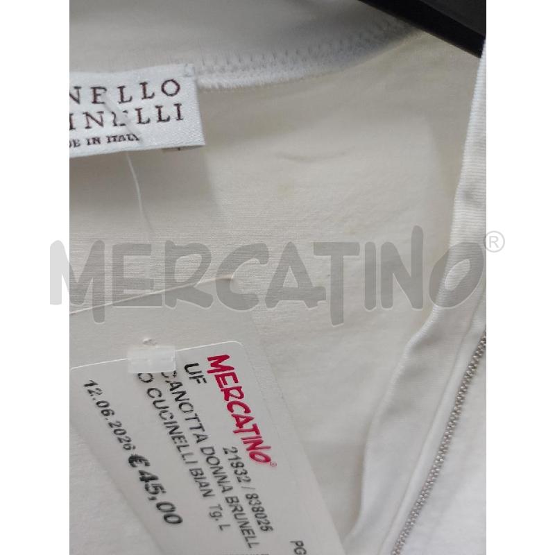 CANOTTA DONNA BRUNELLO CUCINELLI BIANCA | Mercatino dell'Usato Perugia 2
