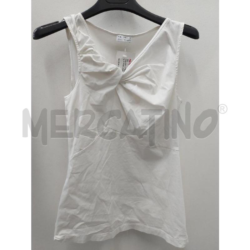 CANOTTA DONNA CUCINELLI BIANCA NODO | Mercatino dell'Usato Perugia 1