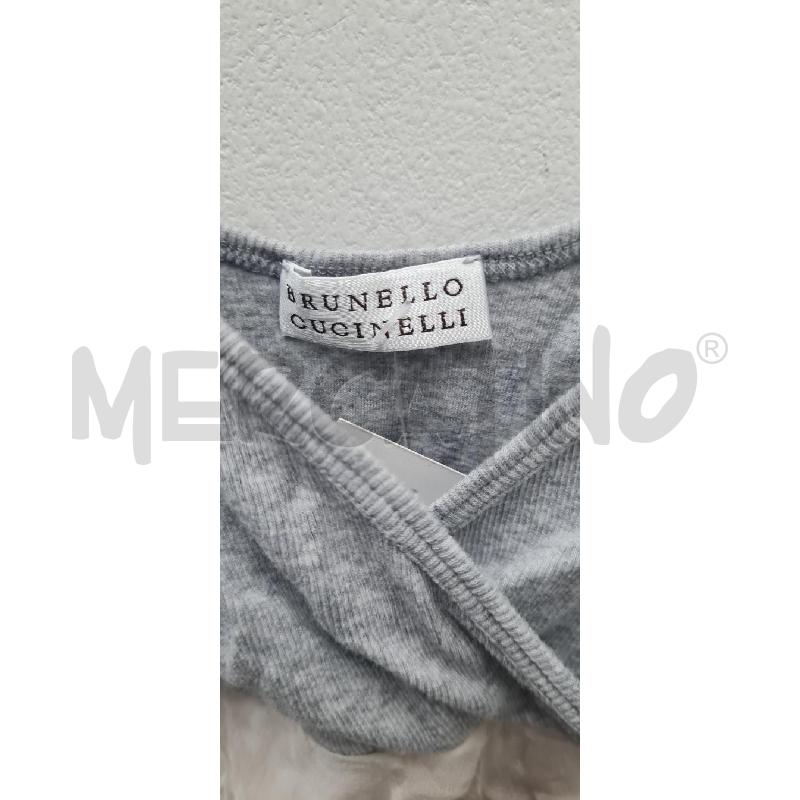 CANOTTA DONNA CUCINELLI GRIGIA BEIGE | Mercatino dell'Usato Perugia 4