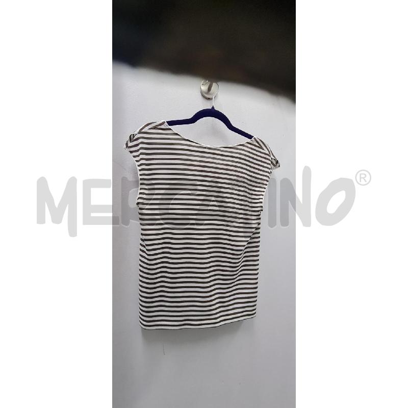 CANOTTA DONNA LE TRICOT RIGHE BEIGE BIANCHE  | Mercatino dell'Usato Perugia 4