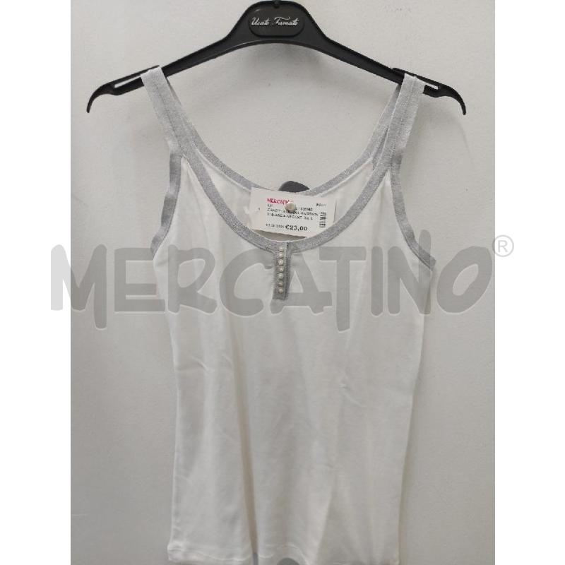 CANOTTA DONNA RIVAMONTI BIANCA ARGENTO | Mercatino dell'Usato Perugia 1