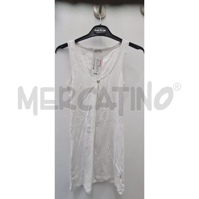 CANOTTA DONNA RIVAMONTI BIANCA COSTINE | Mercatino dell'Usato Perugia 1