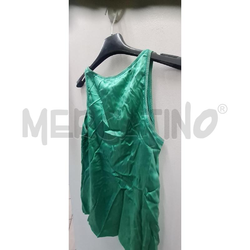 CANOTTA DONNA RIVAMONTI VERDE COTONE SETA | Mercatino dell'Usato Perugia 3