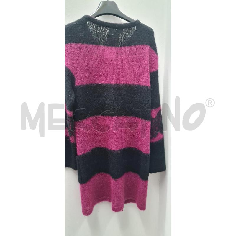 CARDIGAN DONNA ROCCOBAROCCO RIGHE NERE VIOLA | Mercatino dell'Usato Perugia 2