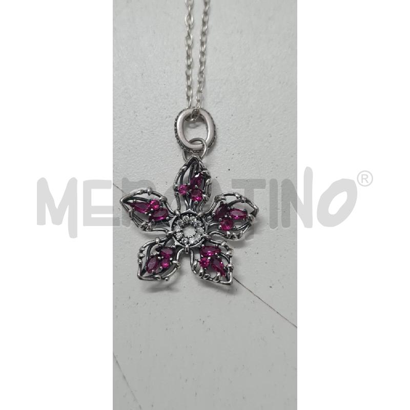 COLLANA CIONDOLO FIORIE ROSA PANDORA | Mercatino dell'Usato Perugia 2