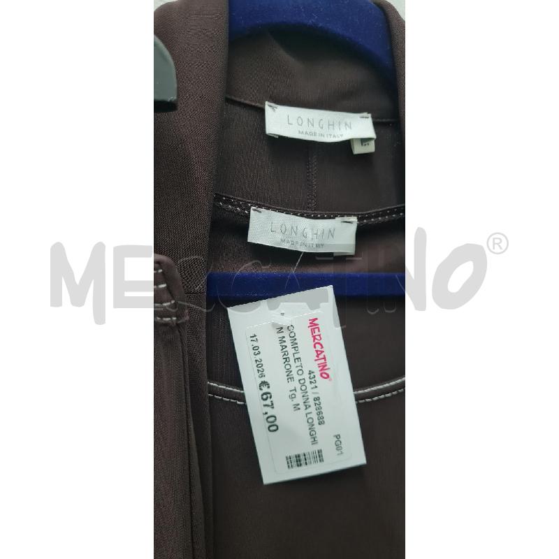 COMPLETO DONNA LONGHIN MARRONE | Mercatino dell'Usato Perugia 2